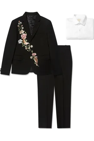Maison Ava Olwyn floral-embroidered three-piece suit