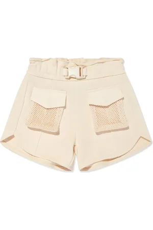 Emporio Armani Mesh-panel buckled track shorts