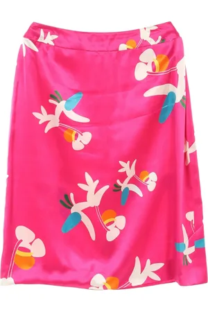 CHANEL 1986-1988 silk midi skirt