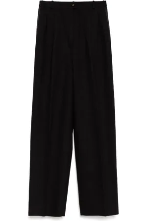 CHANEL 1990-2000s logo-taped trousers
