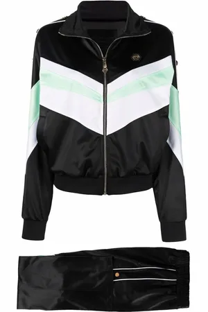 Philipp Plein Logo-embroidered striped tracksuit set