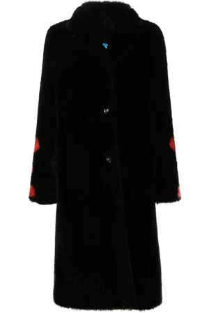 Philipp Plein Monster-print faux-fur coat