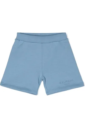 Balmain Logo-print cotton track shorts