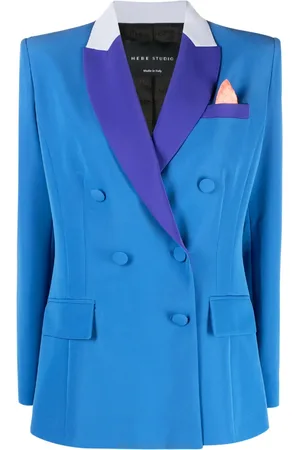 HEBE STUDIO Bianca colour-block crepe blazer