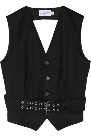 Vaquera Open-back belted-waist vest