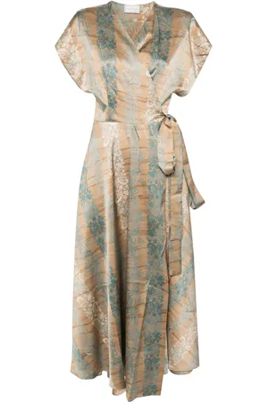 PIERRE-LOUIS MASCIA Floral silk wrap dress