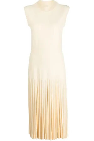 MRZ Mesh-detailing pleated dress