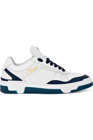 Philipp Plein Logo-debossed leather sneakers