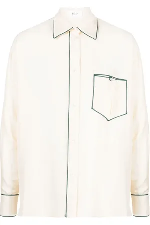 Bally Contrast-piping silk pyjama shirt