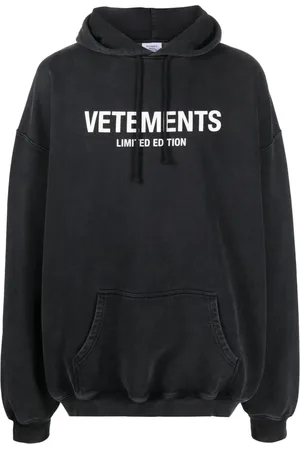 Vetements Logo-print cotton hoodie