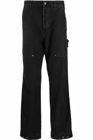 Palm Angels Logo-patch straight-leg trousers