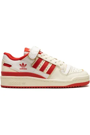 adidas Side-stripe leather sneakers