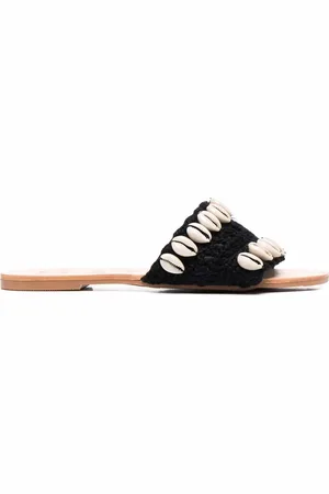 MANEBI Embellished open-toe slides