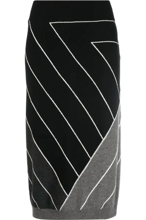 Stella McCartney Knitted geomertric pattern skirt