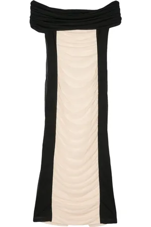 ROTATE Ruched maxi dress