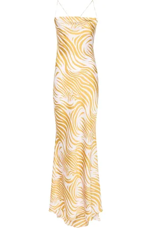 Parlor Zebra-print sleeveless silk dress