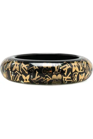 LOUIS VUITTON 2011 Wide Resin Monogram Inclusion GM costume bracelet