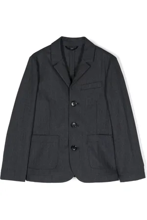 Emporio Armani Logo-plaque single-breasted blazer