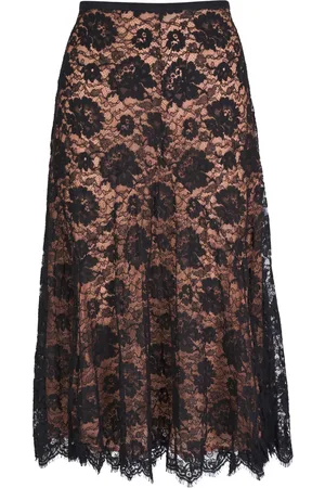 Michael Kors Dance crushed floral lace skirt