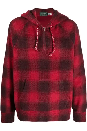 Ralph Lauren Plaid-check brushed-fleece hoodie