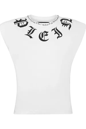 Philipp Plein Gothic Plein shoulder-pads tank top