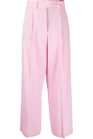 ALYSI Pressed-crease flared trousers