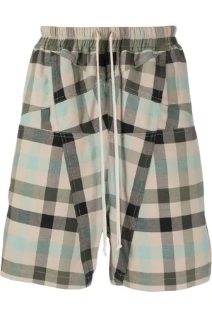 Rick Owens Penta plaid-check Bermuda shorts