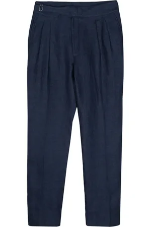 Ralph Lauren Pleated linen tapered trousers