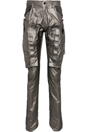 JULIUS Gasmask coated-finish cargo trousers