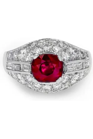 Bvlgari 1960s platinum Trombino ruby diamond ring