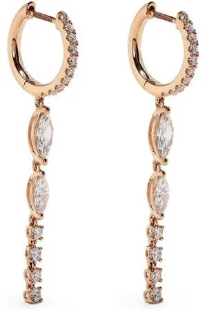 Anita 18kt rose gold diamond drop earrings