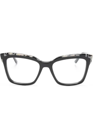 Karl Lagerfeld Marbled-pattern square-frame glasses