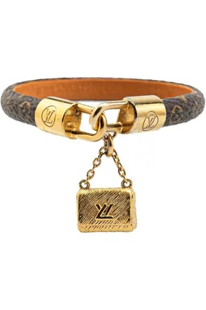 LOUIS VUITTON 2017 Monogram Twist Lock Bracelet costume bracelet