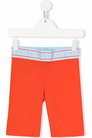 DKNY TEEN logo-waist cycling shorts
