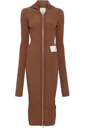 Maison Mihara Yasuhiro Logo-patch midi dress