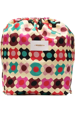 La DoubleJ Geometric logo silk bucket bag