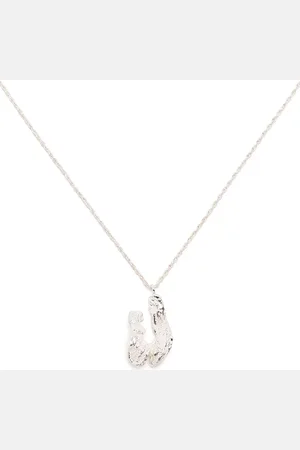 Lee U alphabet pendant necklace