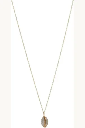 Sydney Evan 14kt yellow Cowrie Shell diamond necklace