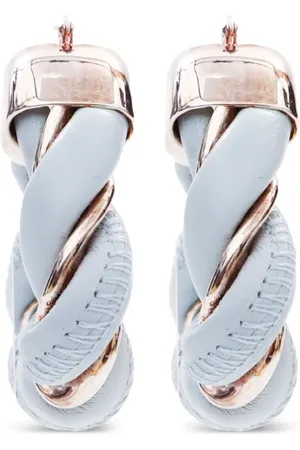 Bottega Veneta Twisted triangle hoop earrings