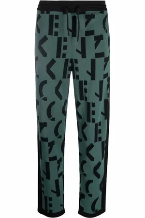 Kenzo Logo-knit straight-leg joggers