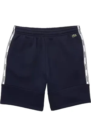 Lacoste Logo-tape cotton "Navy" track shorts
