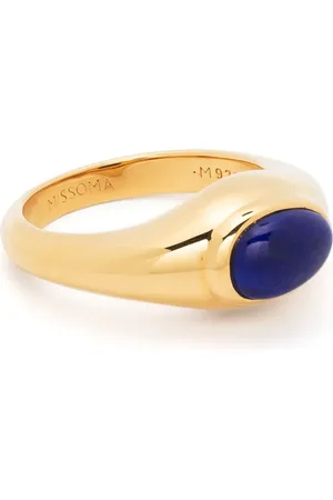 Missoma Logo-engraved gemstone ring