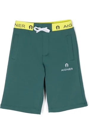 Aigner Logo-embroidered cotton shorts