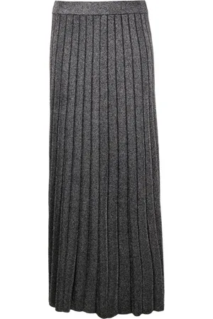 Michael Kors Metallic knit A-line skirt