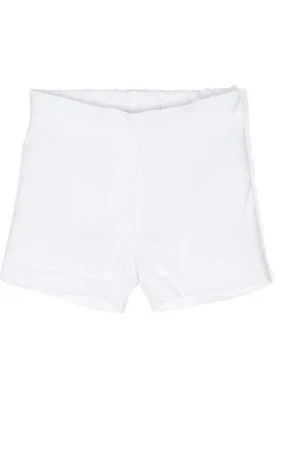 SIOLA Elasticated-waist linen shorts