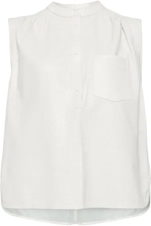 YVES SALOMON Sleeveless leather blouse