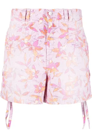 Isabel Marant Naesqui floral print denim shorts
