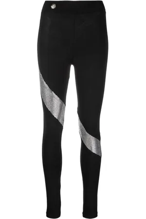 Philipp Plein Embellished high-rise leggings