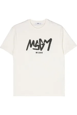 Msgm Logo-print cotton T-shirt