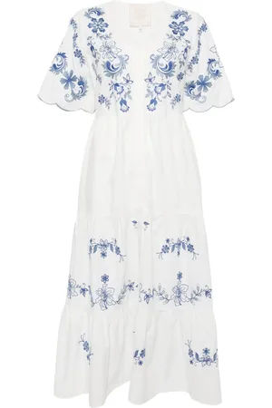 JOHNNY WAS Alegra embroidered dress